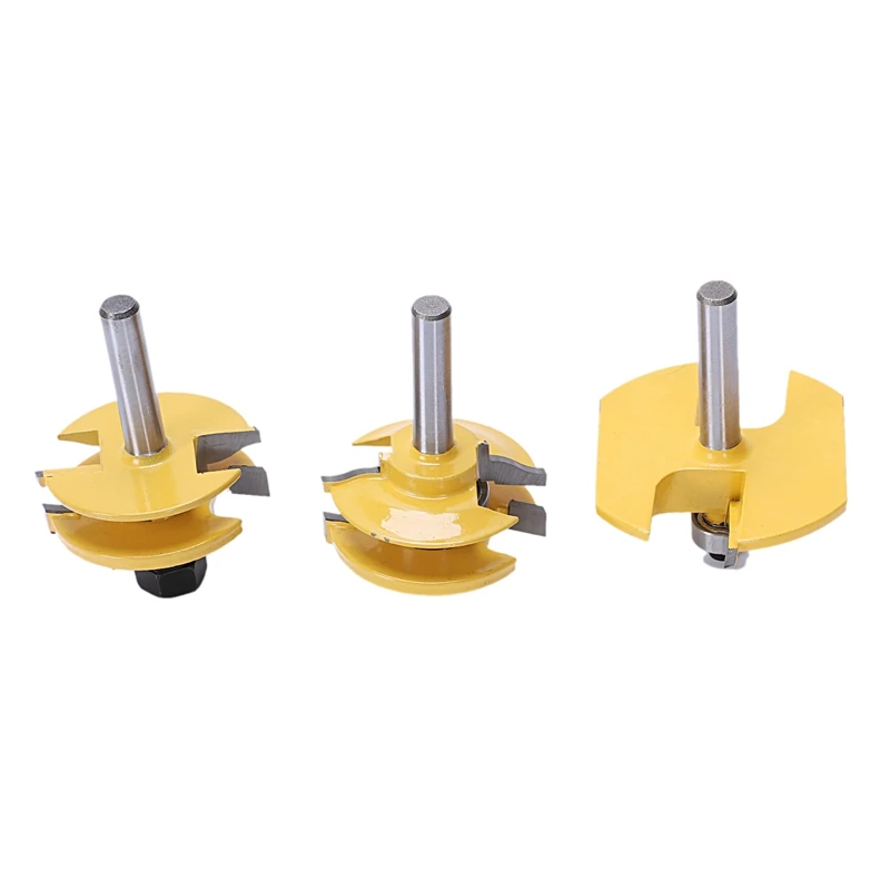 New 3pc 8mm Shank Raised Panel Cabinet Door Router Bit Set 3 Bit