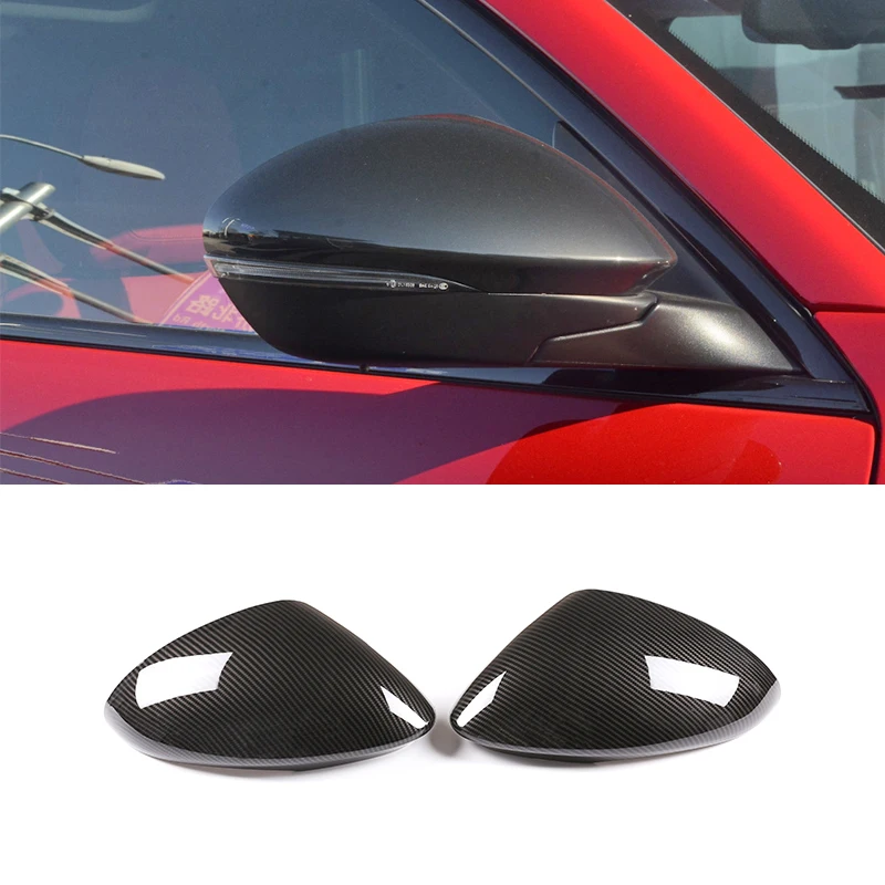 

2 Colors ABS Glossy Black/Carbon Fiber Car Styling Rear View Mirror Cover Trim Car Accessories For Alfa Romeo Stelvio 2017-2020