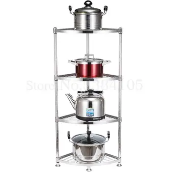 

304 Stainless Steel Kitchen Trigonometric Shelf, Corner Shelf, Pot Shelf, Receptive Crack And Landing Multi-storey