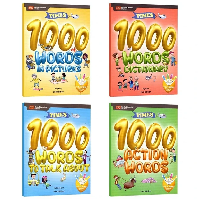 4 books/set Times 4000 words series English Picture story books to