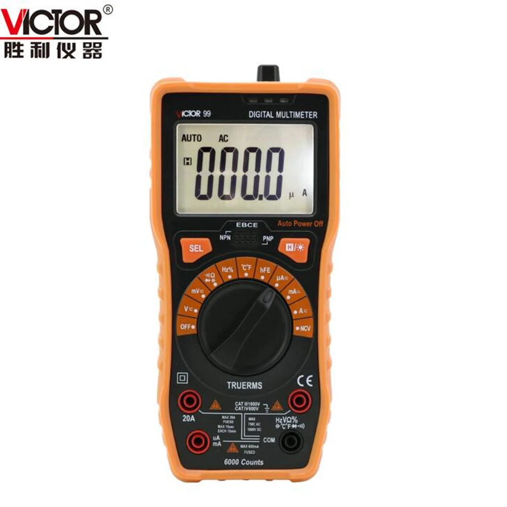 Цифровой мультиметр Victor VC99/VC99A с автоматическим диапазоном AC DC Ohm Hz 100mF