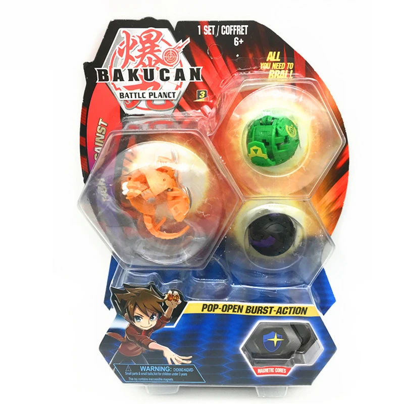 TOMY BAKUGAN Battle Brawlers Bayblade Burst Toupie Metal Fusion Met Monster Ball Gyro Atletiek Speelgoed Рождественский подарок - Цвет: 3pcs