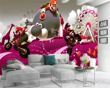 

3d Modern Wallpaper Cartoon Flower Ferris Wheel Living Room Bedroom Background Wall Decoration Mural Wallpaper
