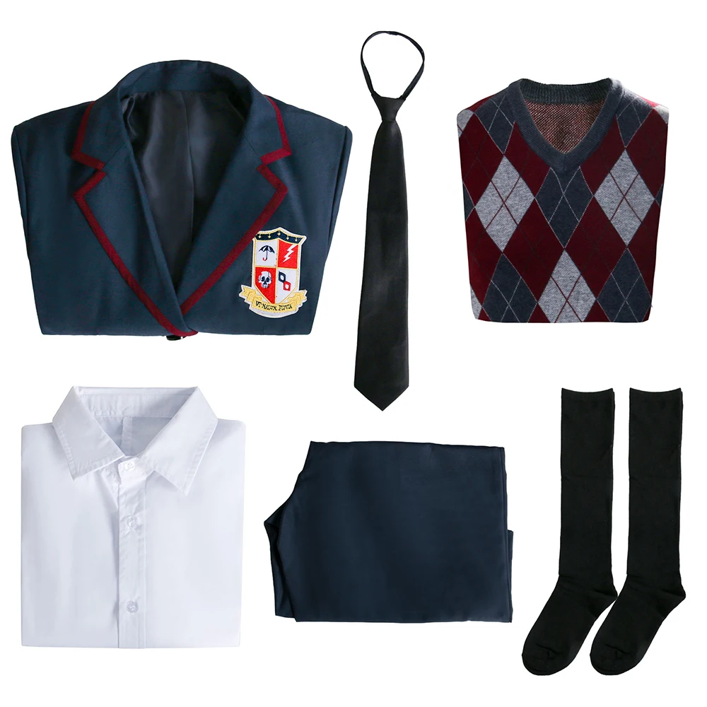 The Umbrella Academy Cosplay Costume Hargreeves Number Five Uniform High Grade Halloween Carnival Costumes for Adults (12)