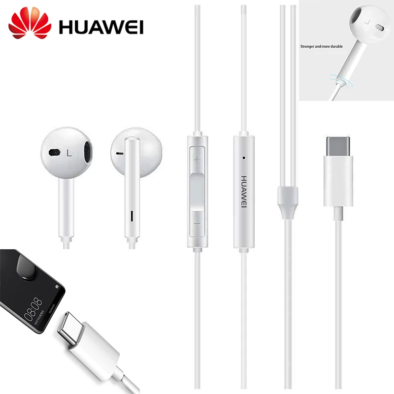 HUAWEI CM33 Earphone USB Type C In Ear Hearphone Headset Mic Volume HUAWEI Mate 10 20 Pro 20 X P 10 20 30 Note 10|Phone Earphones & Headphones| - AliExpress