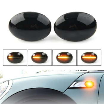 

2pcs LED Dynamic Flowing LED Turn Signal Side Marker Light Blinker Lamp Built-in CAN-bus controller for Cooper R55 R56 R57 R58