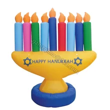 Hanukkah надувные венки Hanukkah надувные девять свечей украшения