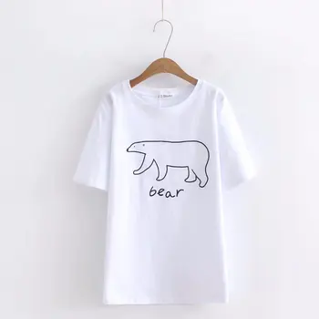 

2018 new fashions summer wear short sleeves T-Shirts printed women's wear and regular bottoming shirt