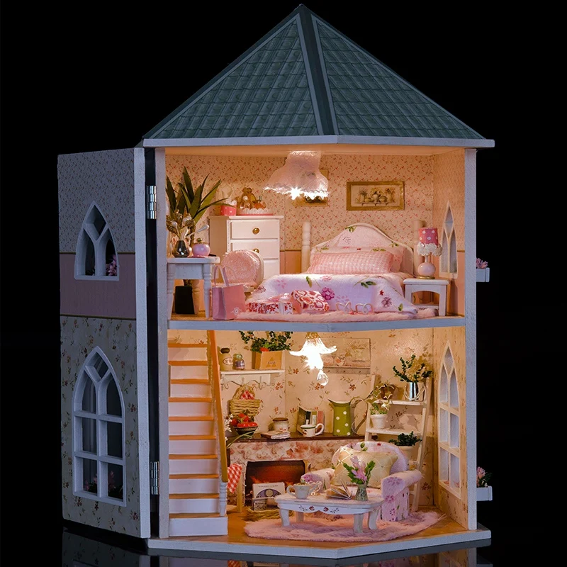 Подарки DIY кукольные домики деревянный кукольный домик унисекс 3D кукольный домик игрушечная мебель кукольный дом Миниатюрный украшение для мебели 13816