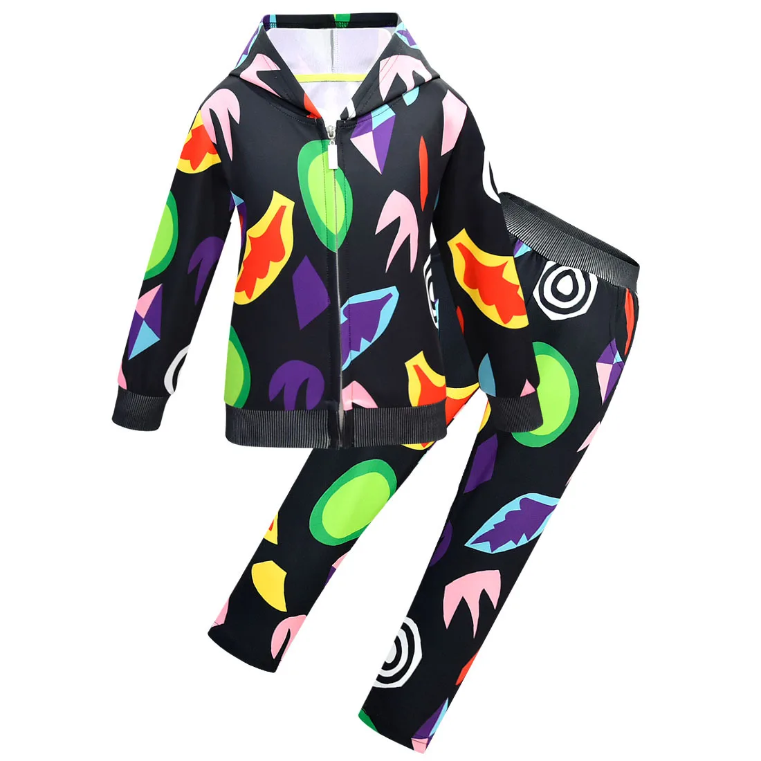 

fashion Children's new cosplay strange story 3D clothing in the big children's sweater jacket zipper sports casual pants suit