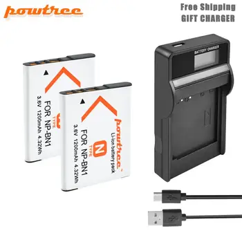 

powtre 1200mAh NP-BN1 NPBN1 BN1 Battery+LCD Charger Charger for SONY DSC TX9 T99 WX5 TX7 W390 W380 W350 W360 QX100 W370 W730 L50