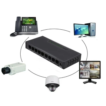 

10/100Mbps lan switch 9-port auto MDI/MDIX FAST ethernet switch/hub Full or Half duplex Exchange Mini poe desktop smart