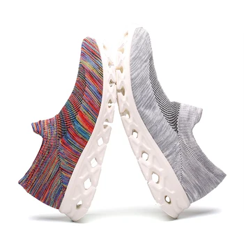 

BALENC Unisex Running Sneakers Men Trainer Shoes Gym 36-46 Light High Top Breathable Socks Shoes Men Black Blue Zapatillas Mujer