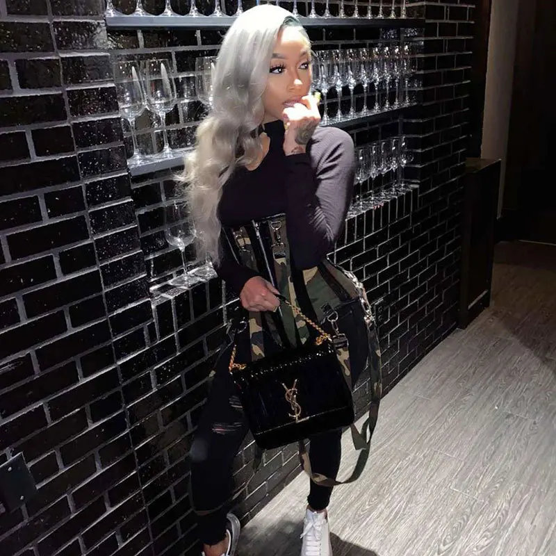 

Echoine Autumn long sleeve print jumpsuit Two Piece Set