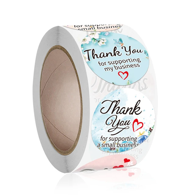 50-500pcs New Thank You For Supporting My Small Business Sticker