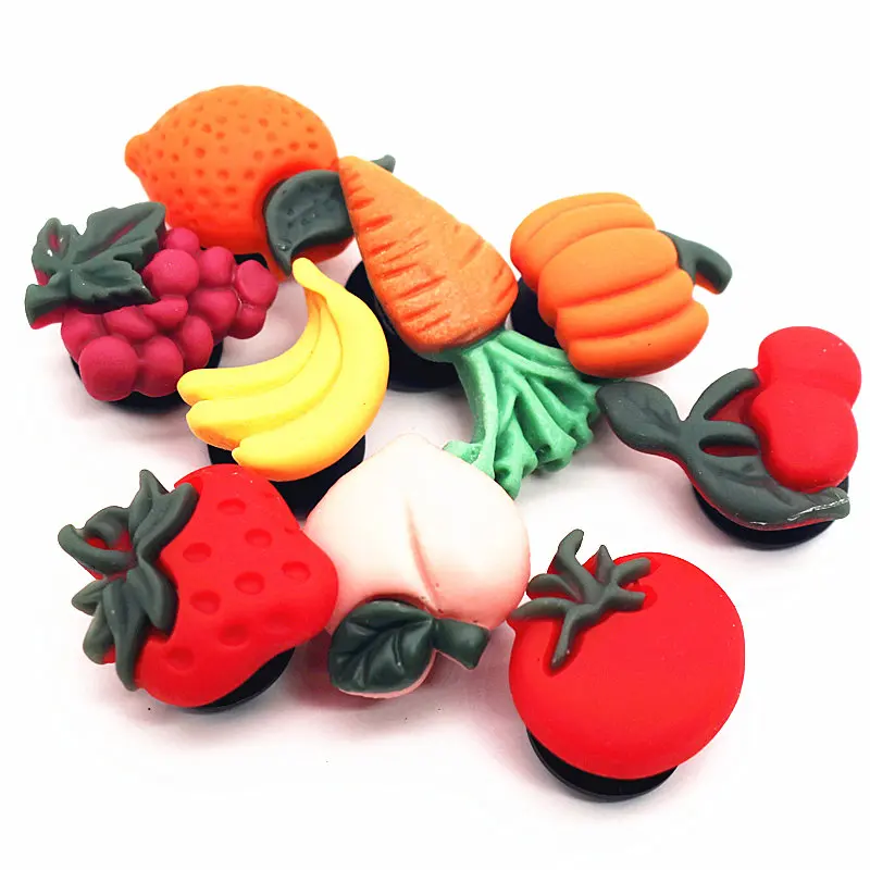 Эмуляция фруктов и овощей обувь прелести Spoof мини смола сад украшение для обуви подходит Croc jibz Детские вечерние X-mas подарок