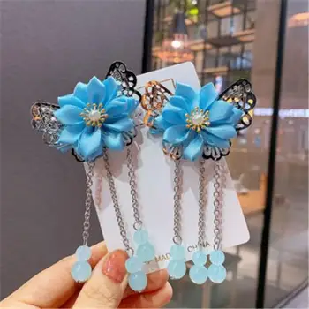 

Chinese Style Children's Headdress Hanfu Accessories Girls Hair Clips Ancient Tang Costume Hanging Beads Hair Accessories Ancien