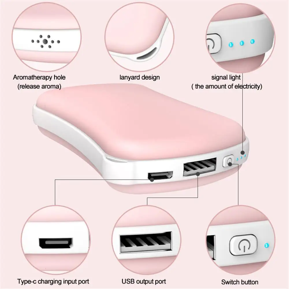 Портативный ручной подогреватель перезаряжаемое портативное зарядное устройство с USB Ароматерапия грелки для мужчин и женщин