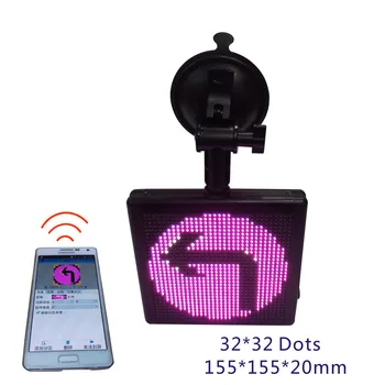 

Full color wireless bluetooth App control car LED Display Screen Scrolling LED Sign, Driving instruction,Picture GIF Light #g3
