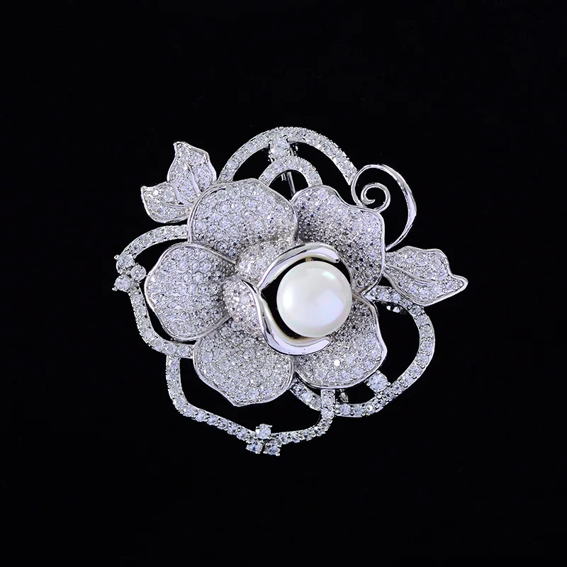 

Korean-style Accessories Classic Style Corsage Zircon Brooch Rose Brooch Wedding Accessories