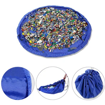 

Infantil Portable Kids Toy Storage Bag and Play Mat Toys Organizer Drawstring Pouch Fashion Practical Storage baby gym Toy mat