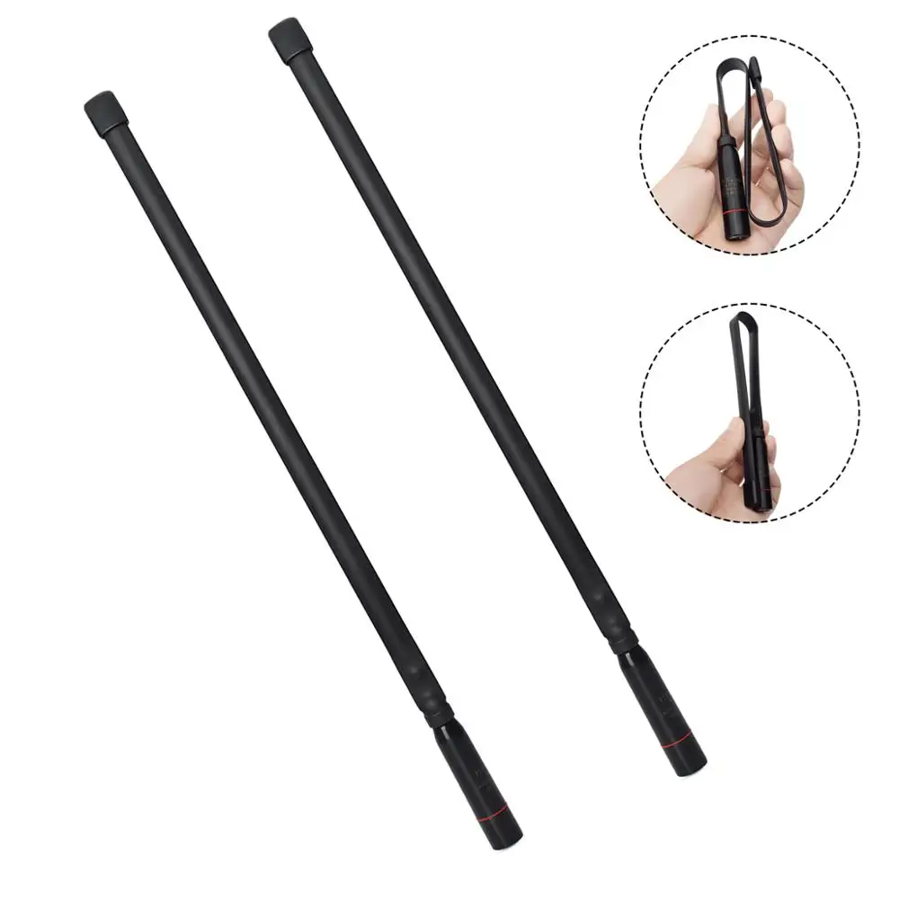 2 шт. HYS тактическая SMA Male антенна двухдиапазонная VHF/UHF Складная для YAESU VX 3R TYT Радио