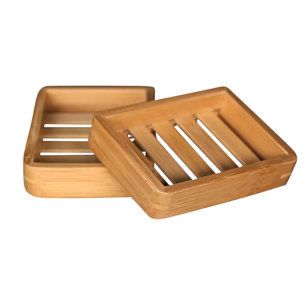 Handmade Wooden Soap Box Travel Portable Lid Soap Box With Drain Layer Draining Holder Soap Dish Soap Holder For Bathroom