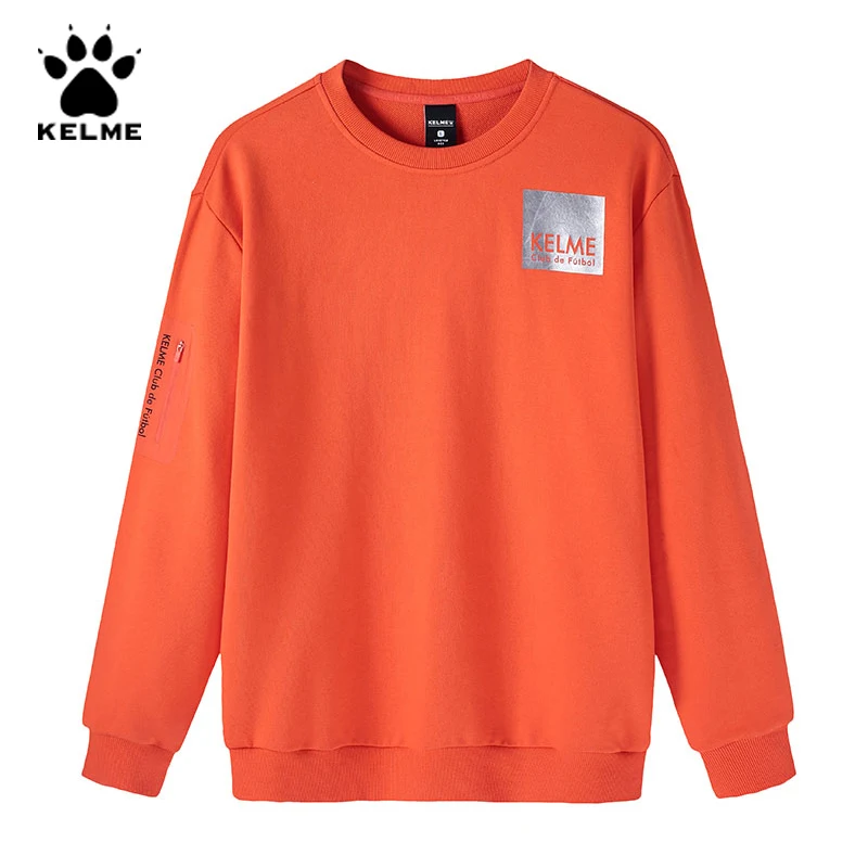 Kelme Mannen Crewneck Sweatshirt Mannen Mode Hip Hop Sweatshirts Mannelijke Japanse Streetwear Sportkleding Oranje Hoodie Mannen 36841043