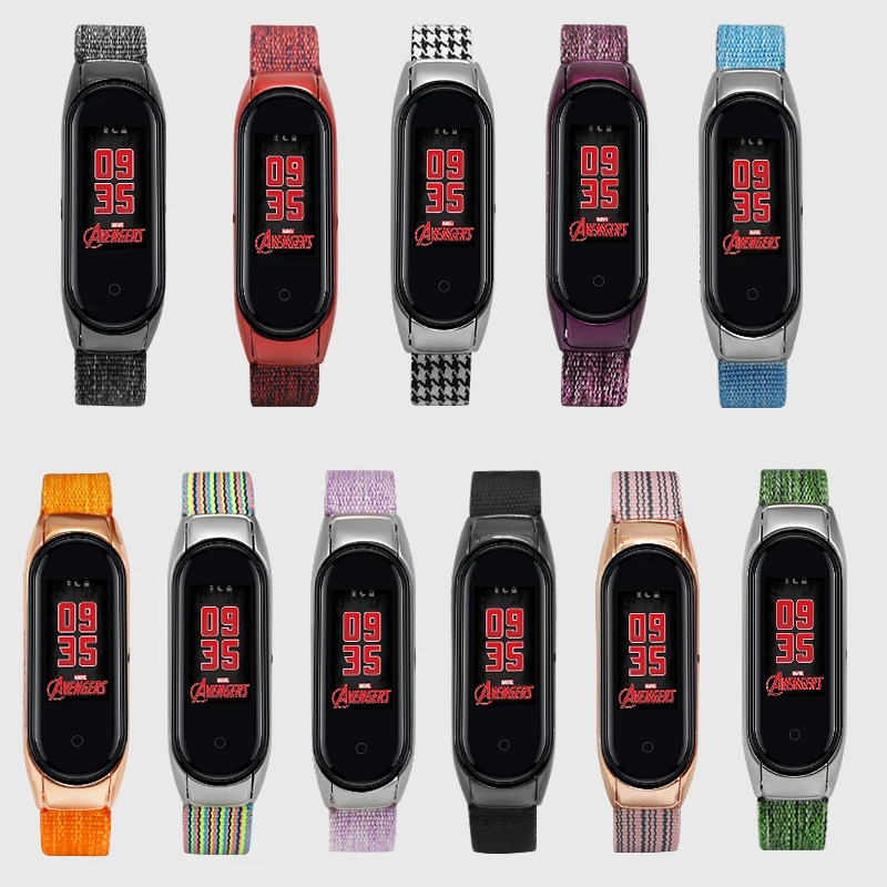 Тканевый ремешок на запястье для Xiao mi band 3 mi band 4, Смарт-часы, браслет, ремешок для часов Correa mi Band 4 3 cinturino