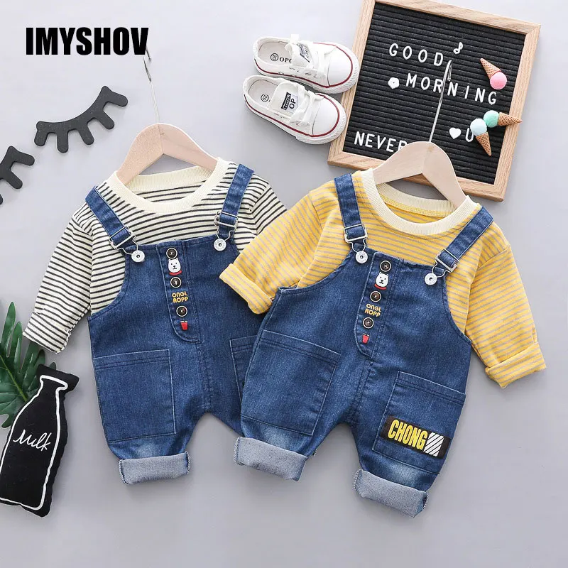 

Toddler Baby Girl Clothes Boutique Fashion Kids Clothing For 0-4 Years Little Girls Outfits Denim Overalls+T Shirt Children Sets
