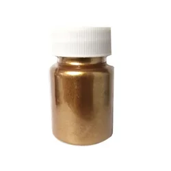 Gold and Silver Glitter Powder for Cake and Pastry Decoration - 15g/Bottle (Bronze)