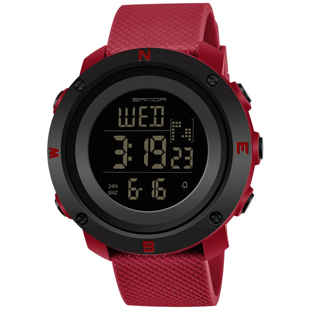 Водонепроницаемые цифровые часы с будильником и датой reloj deportivo hombre montre homme наручные часы для мужчин размер