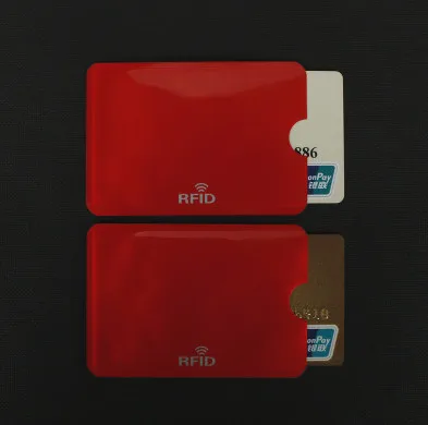 6PCS W HJKL 6 шт. Rfid кошелек блокирующий замок держатель для банковских карт Id Чехол для банковских карт защита металлический кредитный NFC Держатель алюминий 6,3*9,1 см - Цвет: 6PCS W