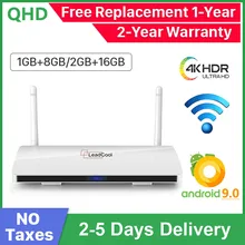 Leadcool QHD TV Android 9,0 Смарт ТВ приставка 4K H.265 медиаплеер Amlogic S905W четырехъядерный 2,4G Wifi QHD ТВ приставка Leadcool телеприставка