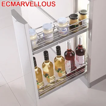 

En La Ducha Keuken Cestas Corredera Rack Dish Drainer Stainless Steel Cocina Cuisine Organizer Kitchen Cabinet Storage Basket