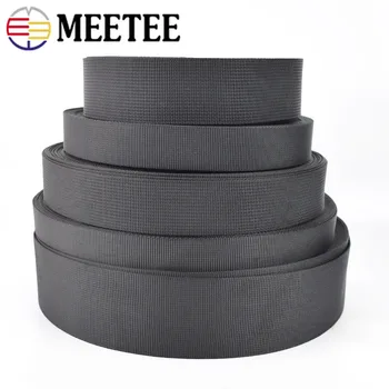 

Meetee 5Meters 1mm Thick Black Nylon Webbing Ribbon Band Strap Tape Dog Collar Backpack Knapsack Belt DIY Sewing Accessories