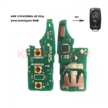 

KEYECU MQB System Semi-Intelligent Modified Remote PCB Board 3 Button ASK 315MHz / 434MHz 49 Chip for VW Passat