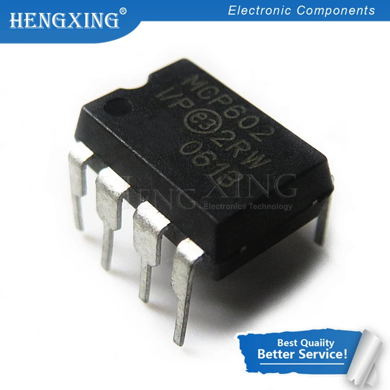 10pcs/lot MCP602-I/P MCP602 DIP8 2.7V to 5.5V Single Supply CMOS Op Amps In Stock | Электронные компоненты и