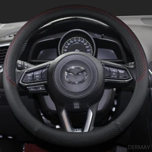 DERMAY из искусственной кожи спортивные чехол рулевого колеса автомобиля для CX-4 CX-5 CX-7 CX-9 Mazda 3 Axela 6 Gh Gj Demio анти-скольжения принципиально DERMAY из искусственной кожи спортивные чехол рулевого колеса автомобиля для CX-4 CX-5 CX-7 CX-9 Mazda 3 Axela 6 Gh Gj Demio анти-скольжения принципиально