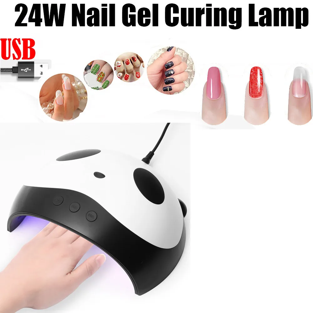 24 Вт Светодиодный УФ-светильник для отверждения геля для ногтей сушилка для геля для ногтей машина для маникюра лампа для сушки геля для ногтей