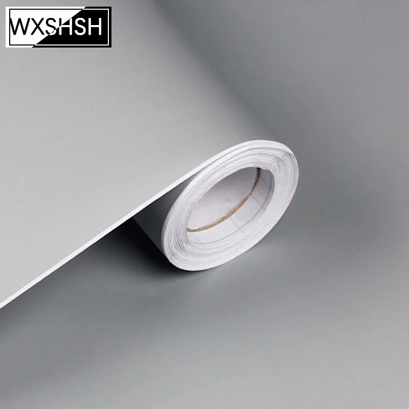 

1/3/5 Meter Colorful Self-Adhesive Wallpaper for Kids Bedroom Living Room Walls PVC Gray Waterproof Wall Stickers for Home Decor