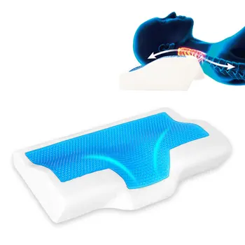 

Orthopedic Foam Gel Pillow Ergonomic Cervical Neck Contour Pain Side Back Stomach MemorySleepers Couple Ice-cool pillow подушка