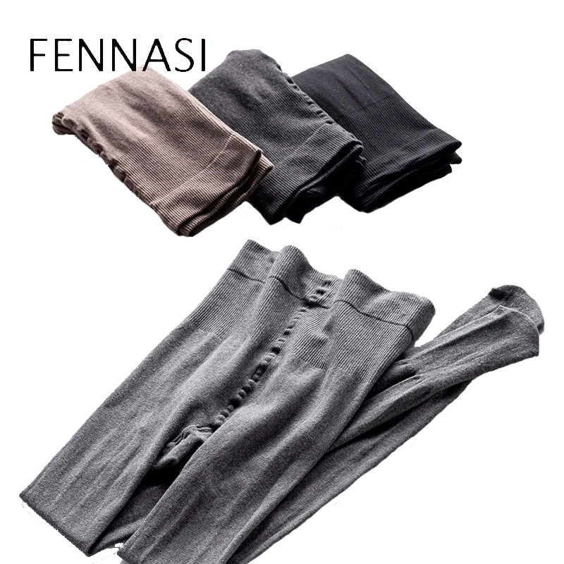 Женские колготки размера плюс, теплые, 300D, черные колготки, Nylons, для девушек, большой размер, высокая талия, эластичные колготки, липкие, для женщин, FENNASI