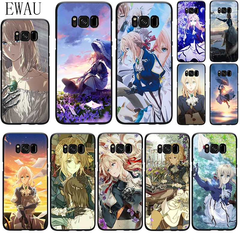 EWAU фиолетовый Evergarden силиконовый чехол для телефона Samsung S6 S7 Edge S8 S9 S10 Note 8 9 10 plus S10e