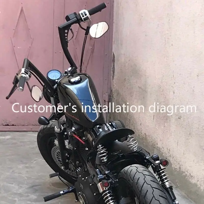 1,2" Fat 12" Rise широкий руль для мотоцикла руль для Sportster XL 883 Dyna Softail железный черный для FLST для FXST