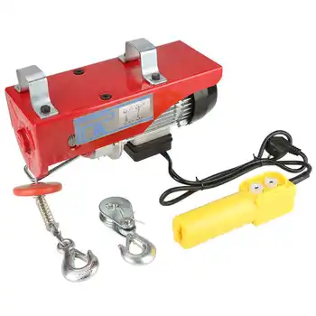 

Lifting Cranes 100/200kg Electric Hoist Lifting Cable Hoist Lifting Wire Hanging Crane EU Plug 220V Trolley Jack