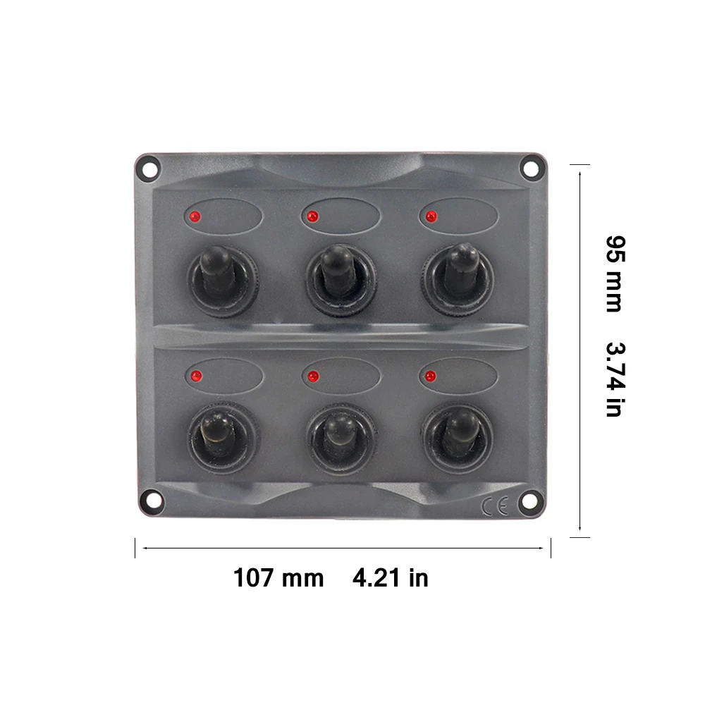 IZTOSS 12 V-24 V DC 6 Gang Авто цепи RV светодиодный переключатель кулисный переключатель Панель для лодки RV автомобильные аксессуары