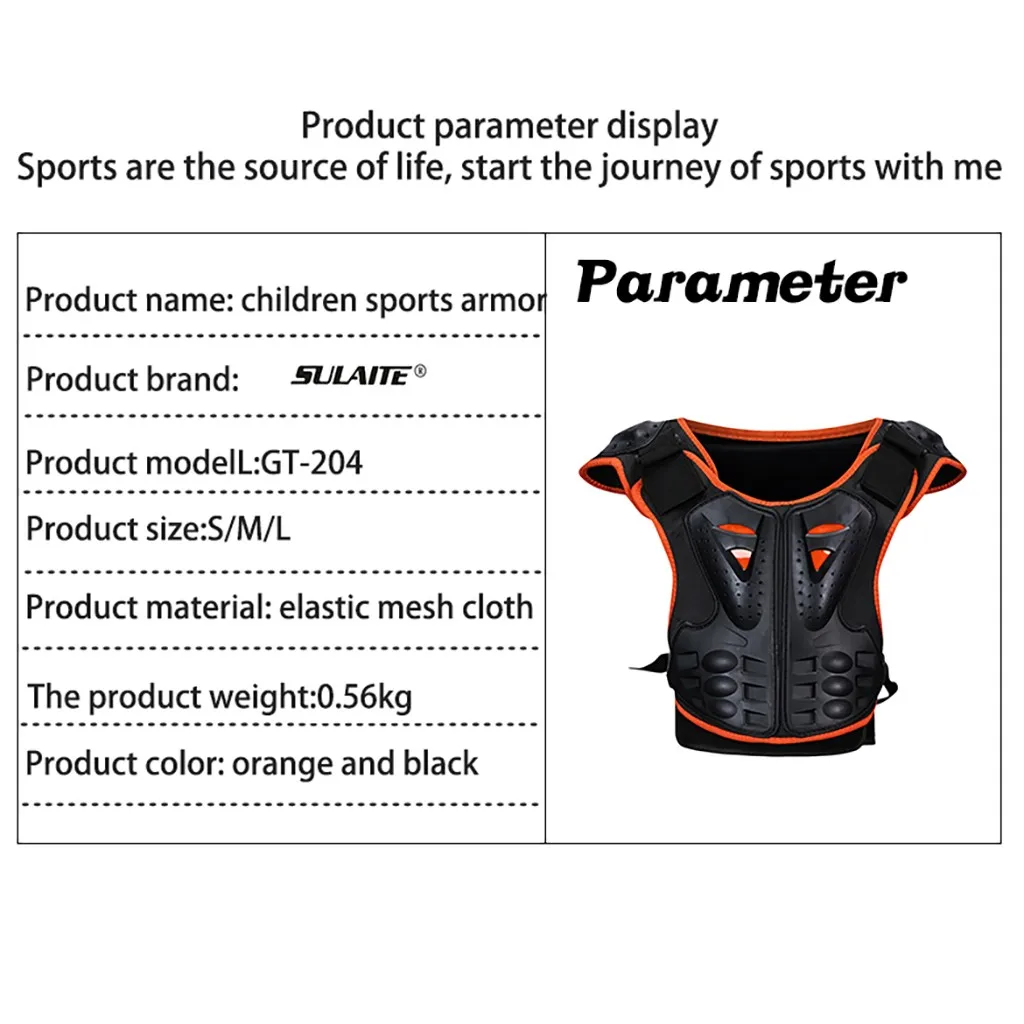 Kid Reflective Vest Protective Gear Jackets Guard Shirt For Skiing Snowboarding Accessories Chest Back Protector Protective Gear