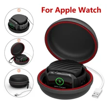 Travel Portable Charger Charging Holder Dock Storage Box for Apple Watch Series 5/4/3/2/1 Dustproof Zipper Case for Airpods 1 2 javrick portable charger charging holder headset protective cover box for apple watch