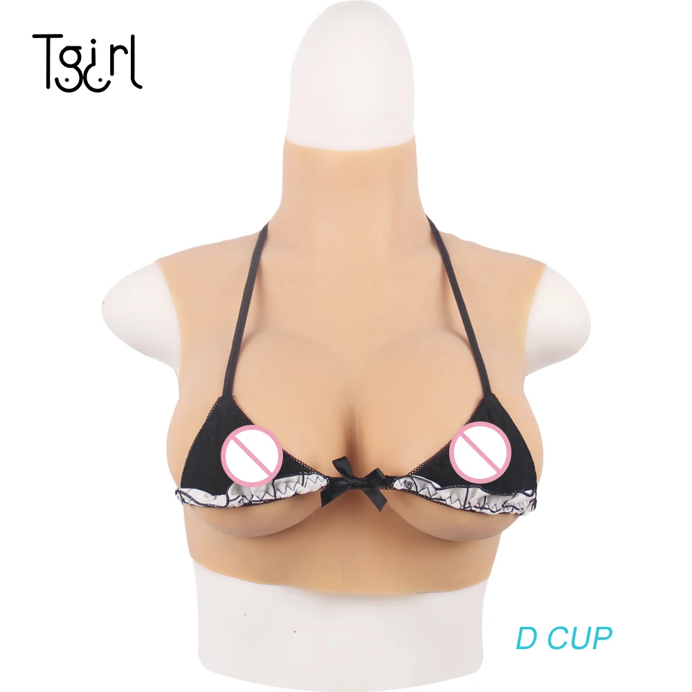 Транс Реалистичная силиконовая форма груди D Кубок искусственного увеличитель